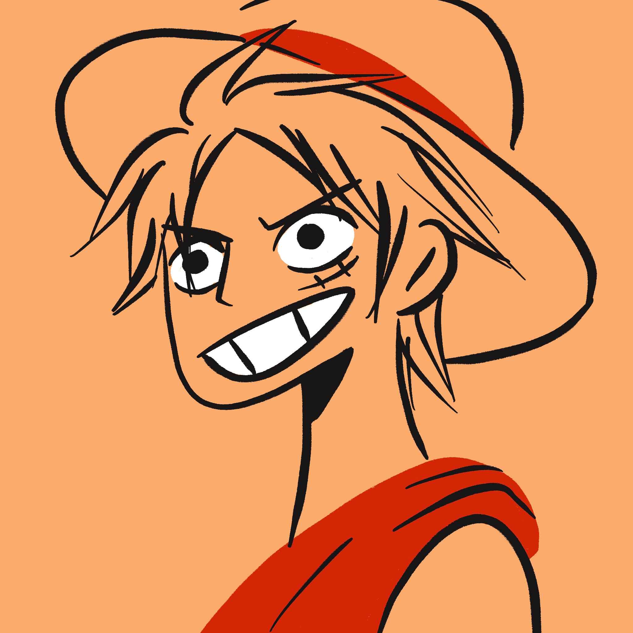 A portrait of the character Luffy from One Piece