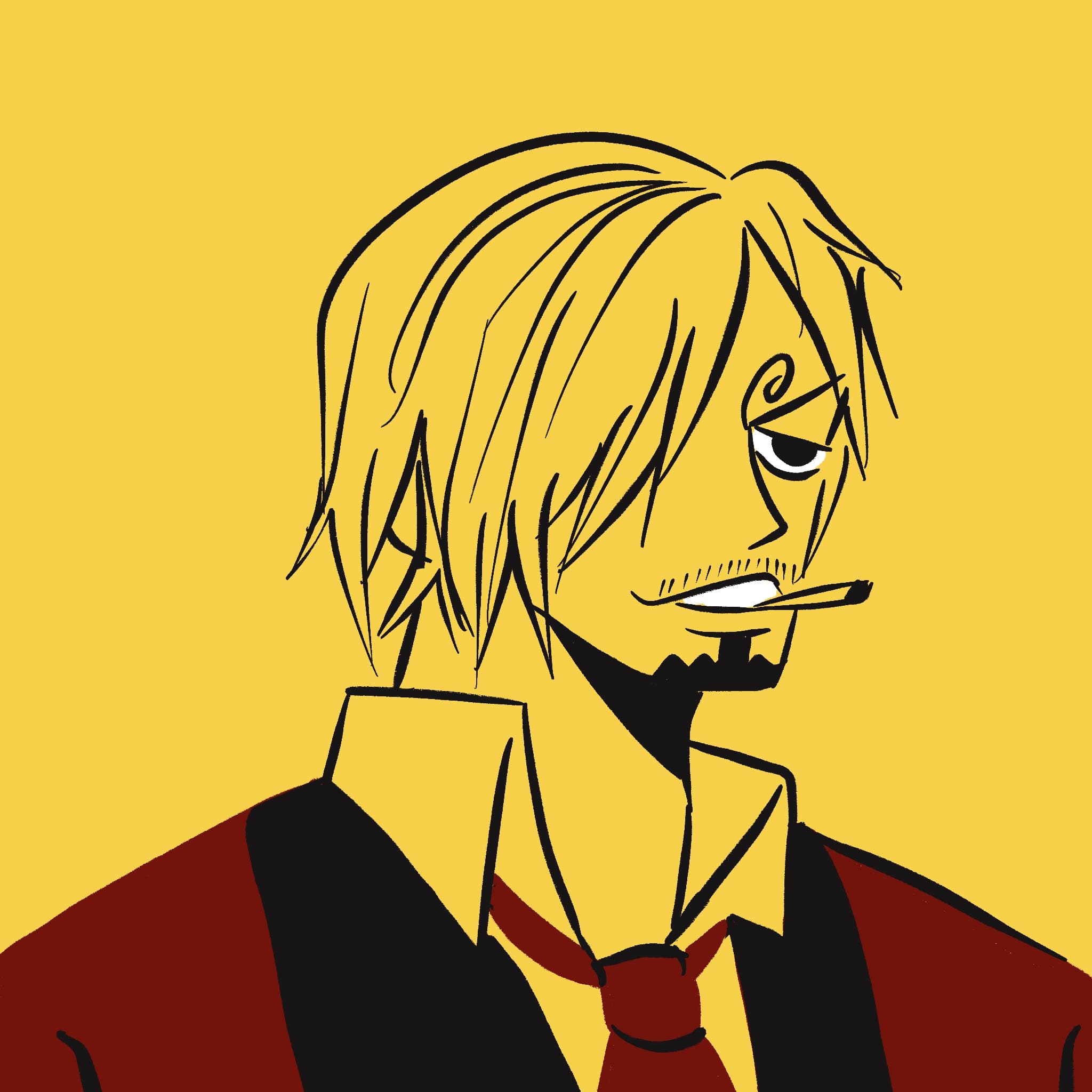 A portrait of the character Sanji from One Piece